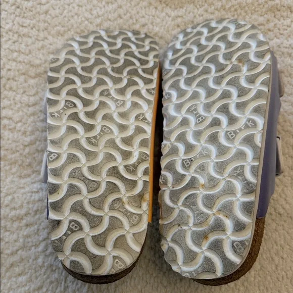 Birkenstock Arizona Two-Strap Sandals in Vegan Ombre Purple Fog/Apricot - size 7 - Picture 6 of 15